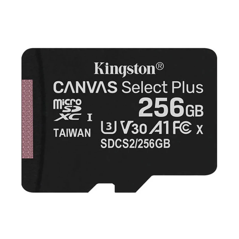 Kingston Canvas Select Plus 256GB MicroSD UHS-I U3 Class 10 A1 V30 Memory Card with Adapter #SDCS2/256GB